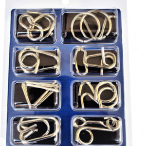 Set 8 piese Puzzle metal IQ anti-stres relaxare gandire model 3