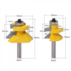 Set 2 Freze Lambriu/parchet lamba uluc/ nut feder prindere 8mm