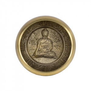 Bolul Tibetan , vas cântător Buddha 8.5 cm bronz