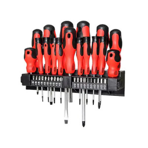 Set Surubelnite magnetizate si biti 37 piese Chrome Vanadium cu suport