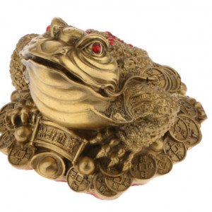 Statueta feng shui Broasca cu moneda in gura , noroc si prosperitate
