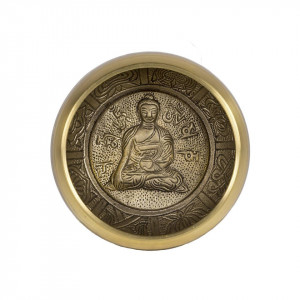 Bolul Tibetan , vas cântător Buddha 11.5 cm bronz
