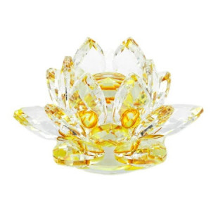 Floare de lotus din cristal 8cm lungime