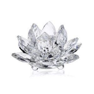 Floare de lotus din cristal 8cm lungime