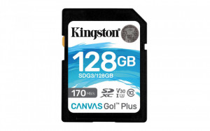 Card de Memorie SD Kingston Canvas GO Plus, 128GB, Class 10