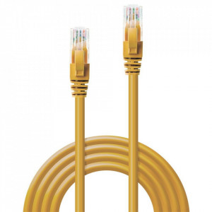 Cablu Lindy 1m Cat.6 U/UTP, Yellow - LY-48062