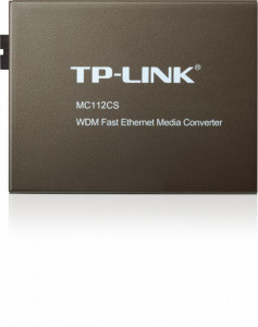 Switch media convertor TP-Link, 2 porturi (1x100Mbps SC, 1x10/100 Mbps (RJ-45)), BiDi 10/100Base-TX to 100Base-FX (SC), Single-Mode, 20Km, WDM type B (se foloseste in pereche cu MC111CS), single fiber, montabil in sasiu