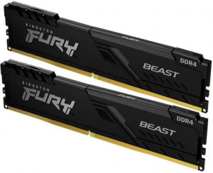 Memorie Kingston FURY Beast, 8GB DDR4, 3200MHz CL16, Dual Channel Kit - KF432C16BBK2/8