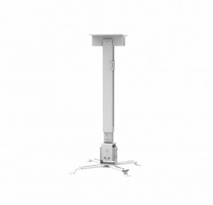 Suport tavan videoproiector Serioux, PJM1A,model universal de montare, Tilt:-15 to +15 ° , Max 10kg, Inaltime reglabila 430-650mm, culoare argintiu