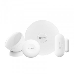 Ezviz Home Senzor KIT CS-B1; 1xHome Gateway Model CS-A3-A0-W: MicroUSB, DC5V/1A, Interfata retea: RJ45 interface,Wi-Fi 2.4 GHz,ZigBee 3.0, Distanta comunicare < 200M,; 1x PIR: infrared, Distanta: pana la 7m; Unghi:90° horizontal, 90° vertical; Protocol: