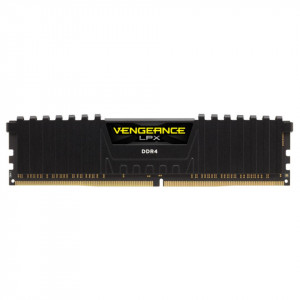 Memorie Corsair Vengeance LPX 8GB DIMM, DDR4, 2666 MHz, CL 16, 1.2V, XMP 2.0, Black - CMK8GX4M1A2666C16