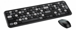 Kit wireless tastatura + mouse Serioux Colourful, negru - SRX9920BK