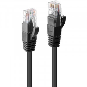 Cablu Lindy 2m Cat.6 U/UTP, Black - LY-48078