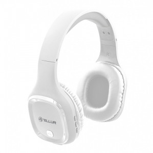 Casti Over-ear Bluetooth Tellur Pulse, Microfon, Alb - TLL511371