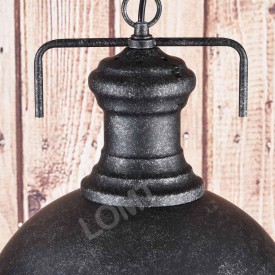 Corp de iluminat Pendul cu Lant, Retro Vintage Industrial, Metal Negru, E27- VINTAGE 221-B