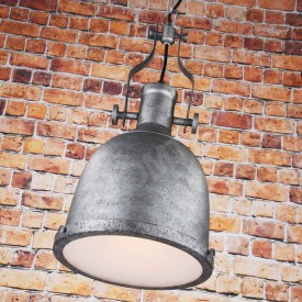 Corp de iluminat Pendul cu Lant, Retro Vintage Industrial, Metal Gri, Forma Clopot, E27 - VINTAGE 223-B