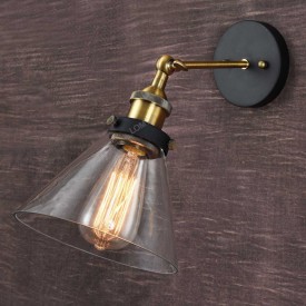Corp de iluminat Aplica de Perete sau Pendul, Retro Vintage, Sticla Transparenta, Baza Metalica, -VINTAGE 205