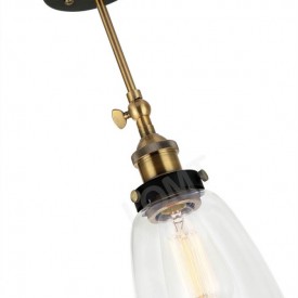 Corp de iluminat Aplica de Perete sau Pendul, Retro Vintage, Sticla Transparenta, Baza Metalica, E27- VINTAGE 212