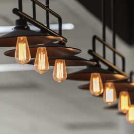 Pachet 12 Becuri Edison Vintage cu lumină caldă, Squirrel cage, LED, 4W, E27