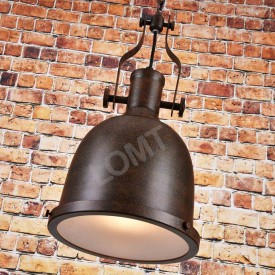 Corp de iluminat Pendul cu Lant, Retro Vintage Industrial, Metal Maro, Forma Clopot, E27- VINTAGE 223-A