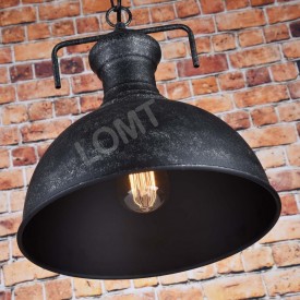 Corp de iluminat Pendul cu Lant, Retro Vintage Industrial, Metal Negru, E27- VINTAGE 221-B