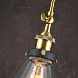 Corp de iluminat Aplica de Perete sau Pendul, Retro Vintage, Sticla Transparenta, Baza Metalica, -VINTAGE 205