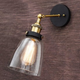 Corp de iluminat Aplica de Perete sau Pendul, Retro Vintage, Sticla Transparenta, Baza Metalica, E27- VINTAGE 212