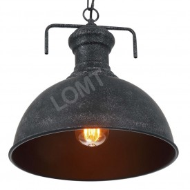 Corp de iluminat Pendul cu Lant, Retro Vintage Industrial, Metal Negru, E27- VINTAGE 221-B