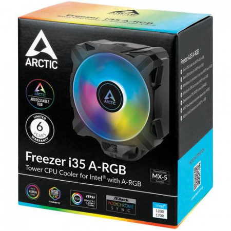 CPU Hladnjak Arctic Freezer i35 A-RGB, 4 heatpipe up to 150W TDP, ACFRE00104A, LGA 1700