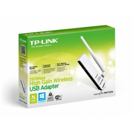 Wireless USB Adapter TP-LINK TL-WN722N, USB 2.0, 4dBi, 802.11b/g/n, 150Mbps