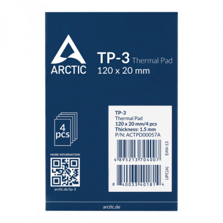 Termalna podloga Arctic Thermal Pad TP-3, 120x20mm 1.5mm - 4 Pack, ACTPD00057A