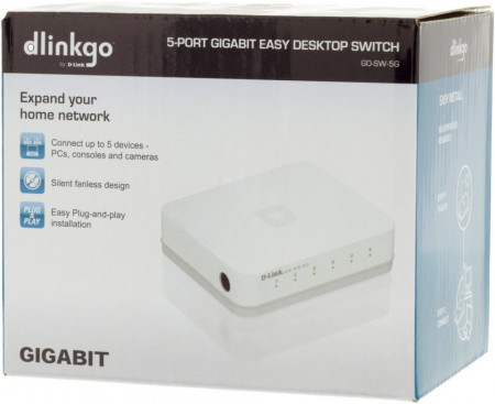 Switch D-LINK GO-SW-5G, 5-Port 10/100/1000 Mbps, Gigabit