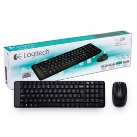 Tastatura + miš LOGITECH MK220 Wireless Combo, USB, US, compact, Black