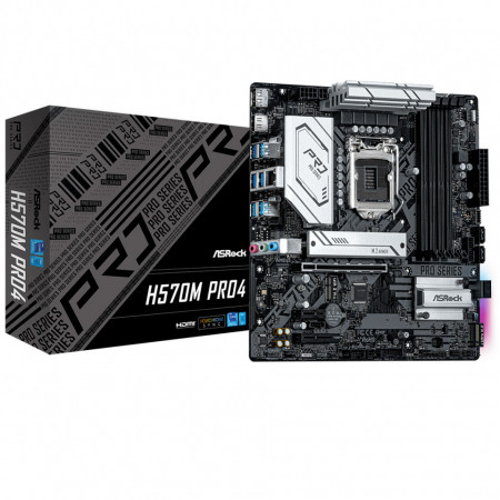 MB ASROCK H570M PRO4, Intel H570, 4xDIMM, s.1200