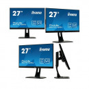 Monitor 27" IIYAMA B2791QSU-B1, QHD (2560x1440), 1ms, 13cm height adj. stand, 350cd/m², DP, HDMI, DVI, Speakers, USB-HUB(2x3.0)