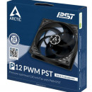 Ventilator za kućište Arctic P12 PWM PST, 12cm, 4 pin, black/transparent, ACFAN00134A