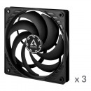 3 X Ventilator za kućište Arctic P12 PWM PST SLIM, 15 mm thick,12cm, 4 pin, black, ACFAN00275A