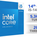 CPU INTEL Core i5-14600K, 14C/20T, 3.5GHz (5.3GHz), 20MB, 125W/181W, LGA 1700
