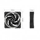 Gaming Fan with PWM PST Arctic BioniX P120 A-RGB, 12cm, 4 pin, ACFAN00146A