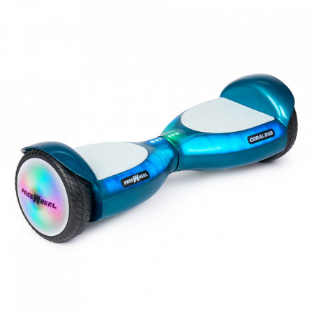 SCOOTER ELECTRIC 6.5" FREEWHEEL CORAL RGB