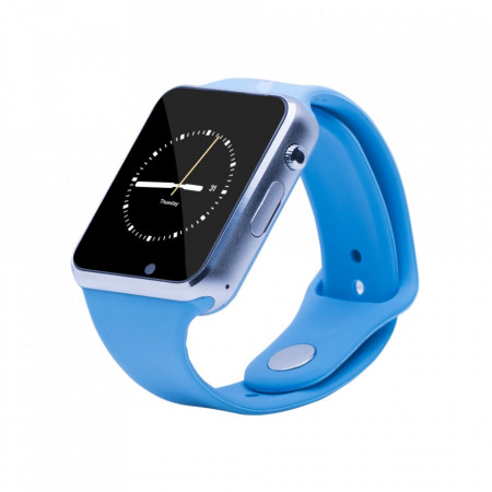 Smartwatch E-Boda Smart Time 310 - Albastru, Bluetooth, Camera, Slot SIM, Apelare telefonica, Notificari si mesaje, Monitorizare somn