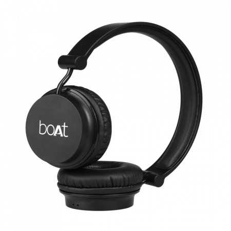 Casti Audio On Ear boAt Rockerz 400, Bluetooth 5.0, Autonomie 10 ore, Izolare fonica, Microfon, Negru