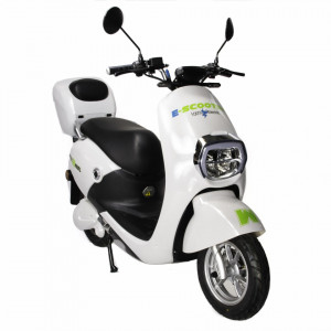 Moped Freewheel E-Scooter Mine Plus, Omologat R.A.R, Motor Bosch 800W, Autonomie pana la 70Km, Viteza maxima 45Km/h, Alb