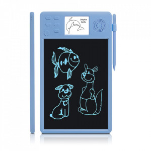 Tableta Grafica pentru Copii E-Boda Funboard GT10, Afisaj LCD, Cu Difuzor, Bilingv Romana-Engleza, Albastru
