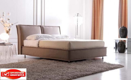 LETTO MATRIMONIALE CON CONTENITORE BORDO