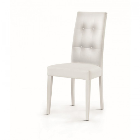 sedia capitonnè ecopelle bianco 678