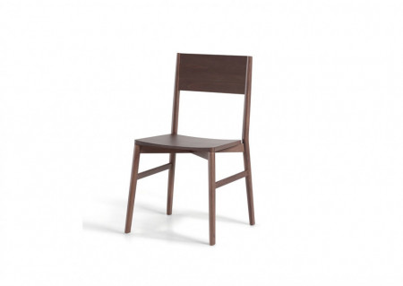 SEDIA DI DESIGN IN LEGNO MASSELLO ACQUACHETA TINTO NOCE CANALETTO