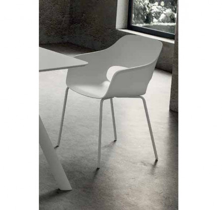 POLTRONCINA BABILA CON GAMBE COLORE BIANCO