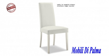 SEDIA IN ECOPELLE BIANCA DIM 577