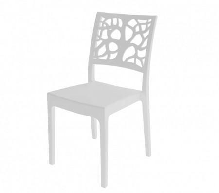 SEDIA MODERNA ARUBA IN POLIPROPILENE BIANCO